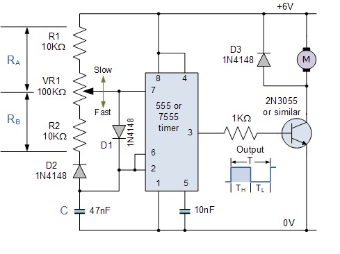 motor driver with ne555